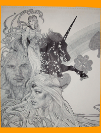 Click here for a close-up look at a surreal picture of a unicorn!