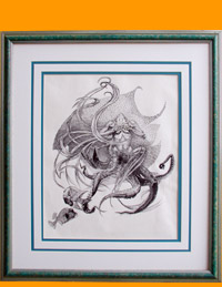 One of many mermaid drawings in the online collection. Click for a close-up!